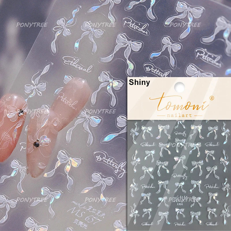 Bowknot 3D Nail Art Stickers