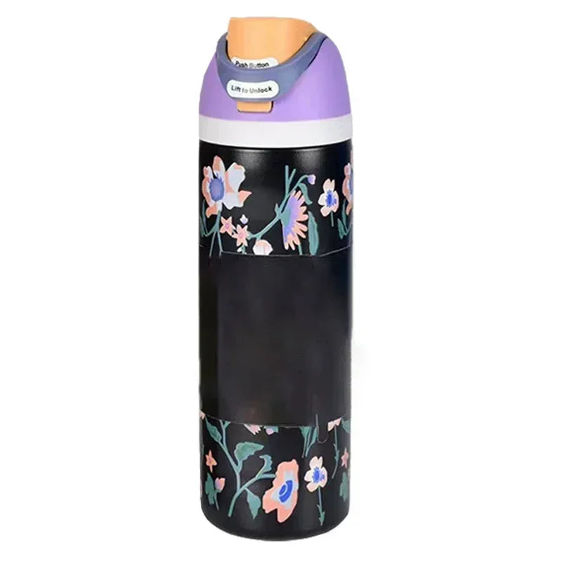 Owala Flower Pink Straw Bottle
