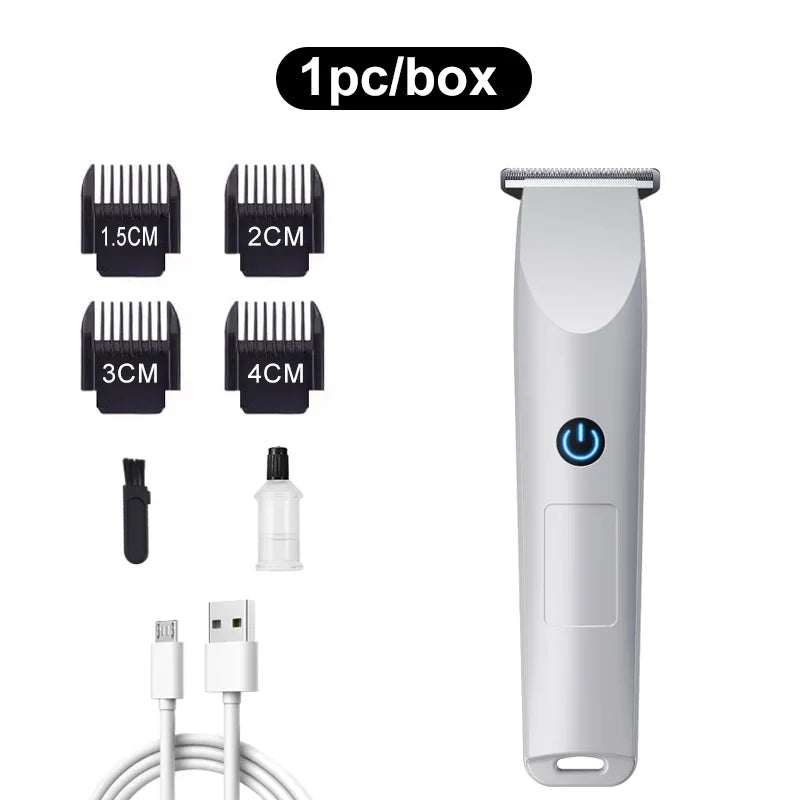 Design of adjustable cutter head with USB charging for electric hair clipper hair and beard trimming