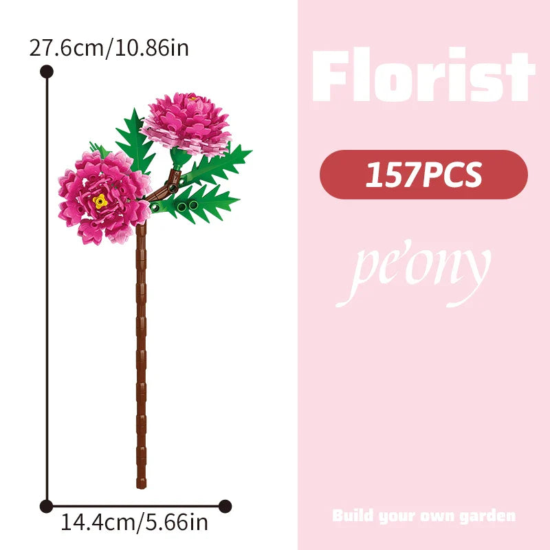 DIY Flower Building Block Bouquet