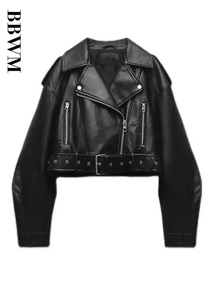 Vintage Oversized Faux Leather Jacket