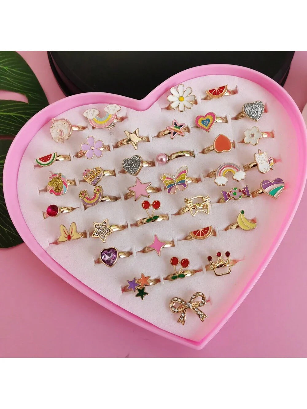 Girls Adjustable Alloy Finger Rings