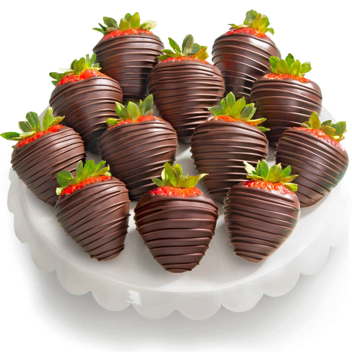 A Gift Inside 12 Dreamy Dark Chocolate Strawberries – Gift Box for Valentine’s Day