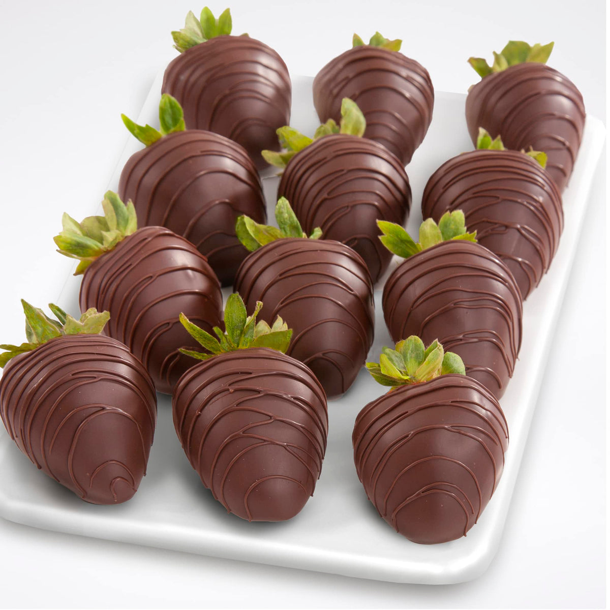 A Gift Inside 12 Dreamy Dark Chocolate Strawberries – Gift Box for Valentine’s Day