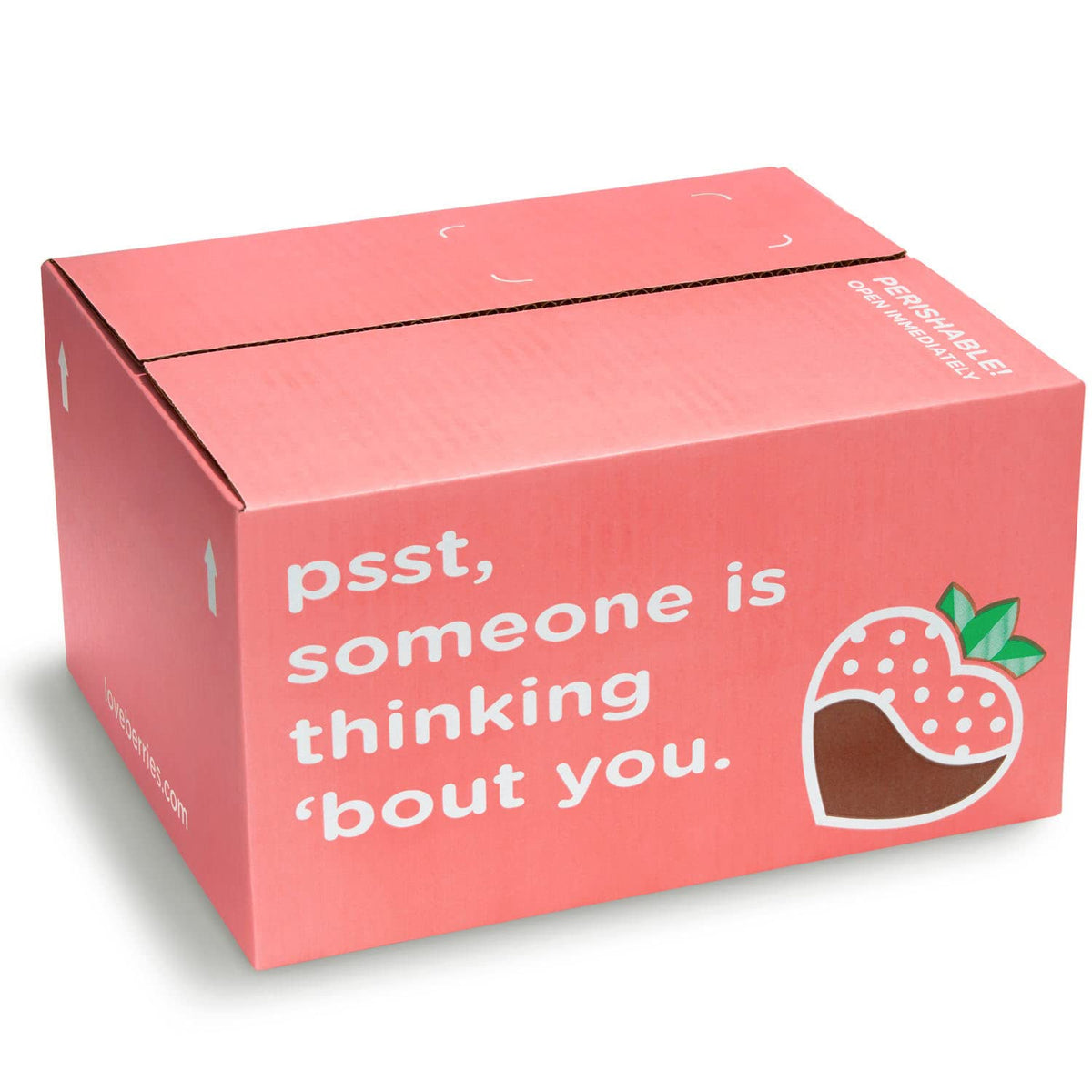 A Gift Inside 12 Dreamy Dark Chocolate Strawberries – Gift Box for Valentine’s Day