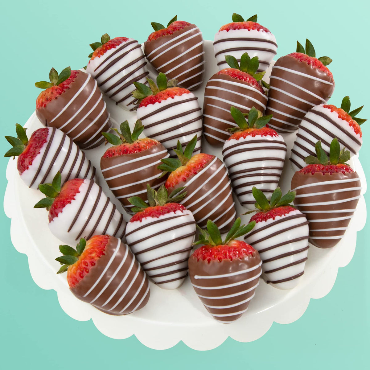 A Gift Inside 18 Berry Bites: Milk, Dark & White Chocolate Covered Strawberries (Fun Size)