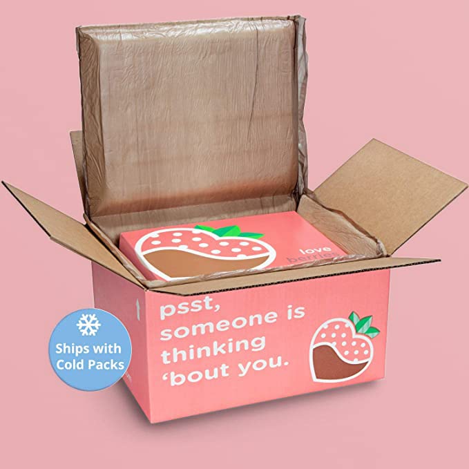 A Gift Inside Love Bites Dipped Strawberries - 9 Fun-Size Berries for Mother's Day