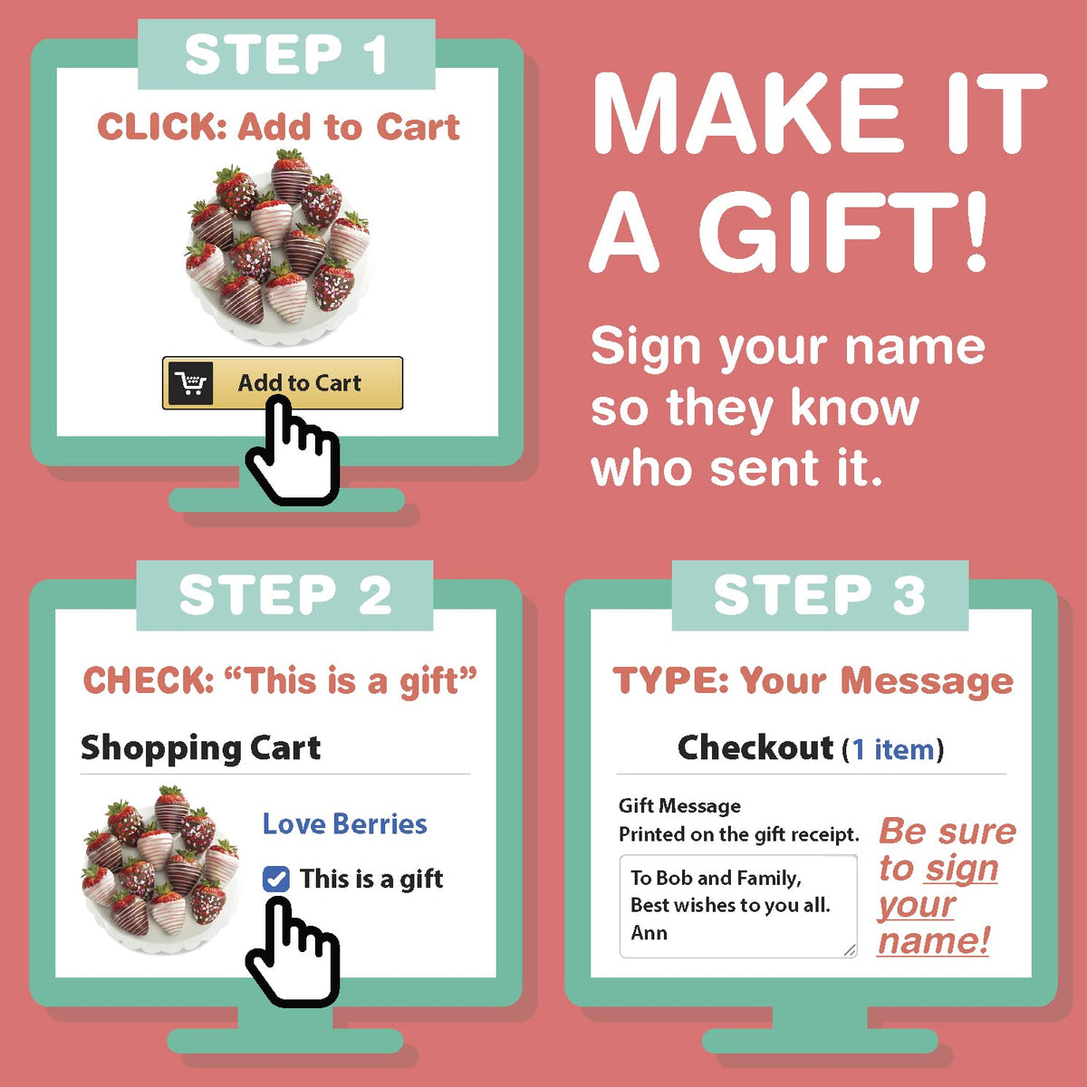 Love Berries 9 Berry Bites — Chocolate Covered Strawberries (Fun Size) | A Gift Inside