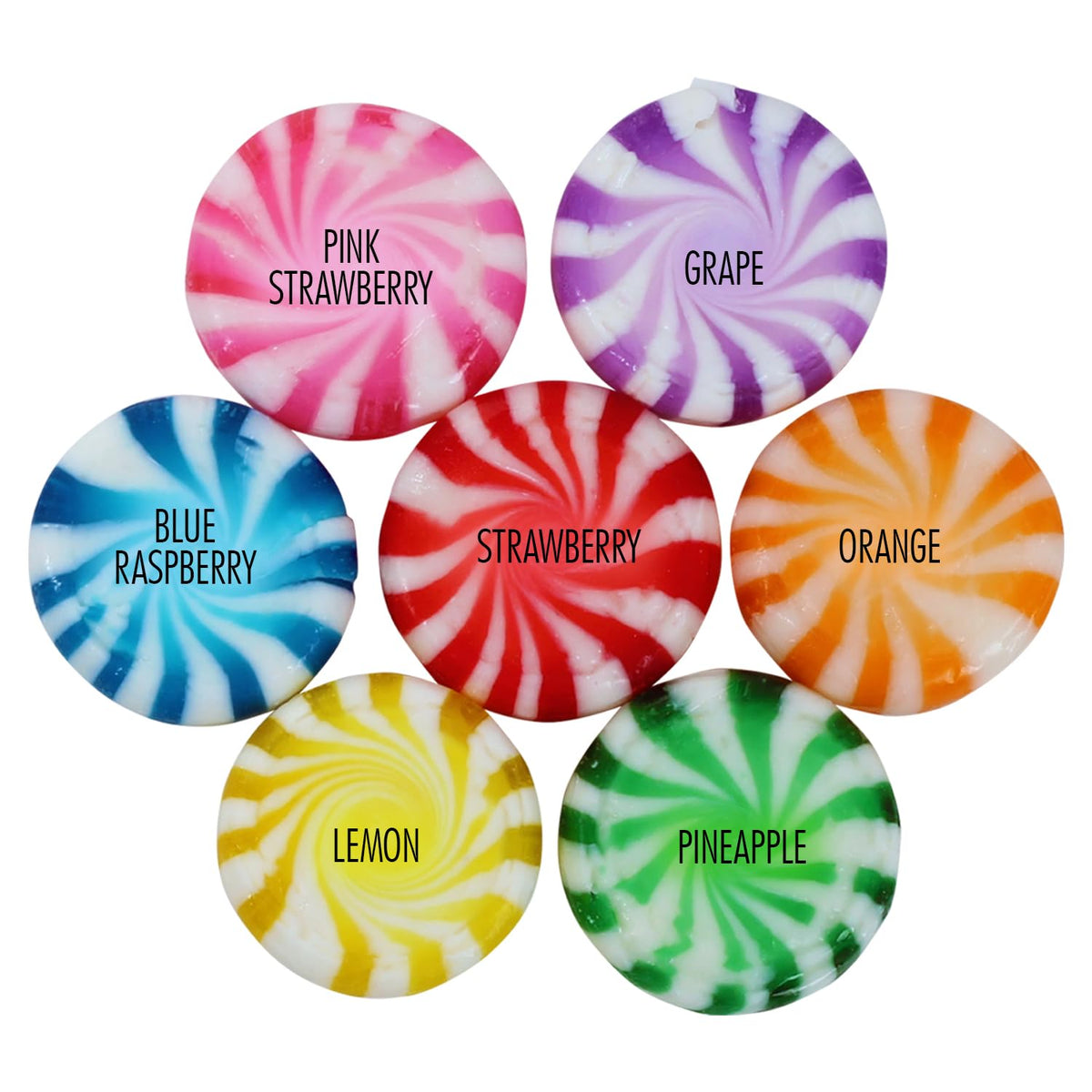 A Great Surprise Assorted Fruit Starlights – 3 lb Pinwheel Candies, Individually Wrapped