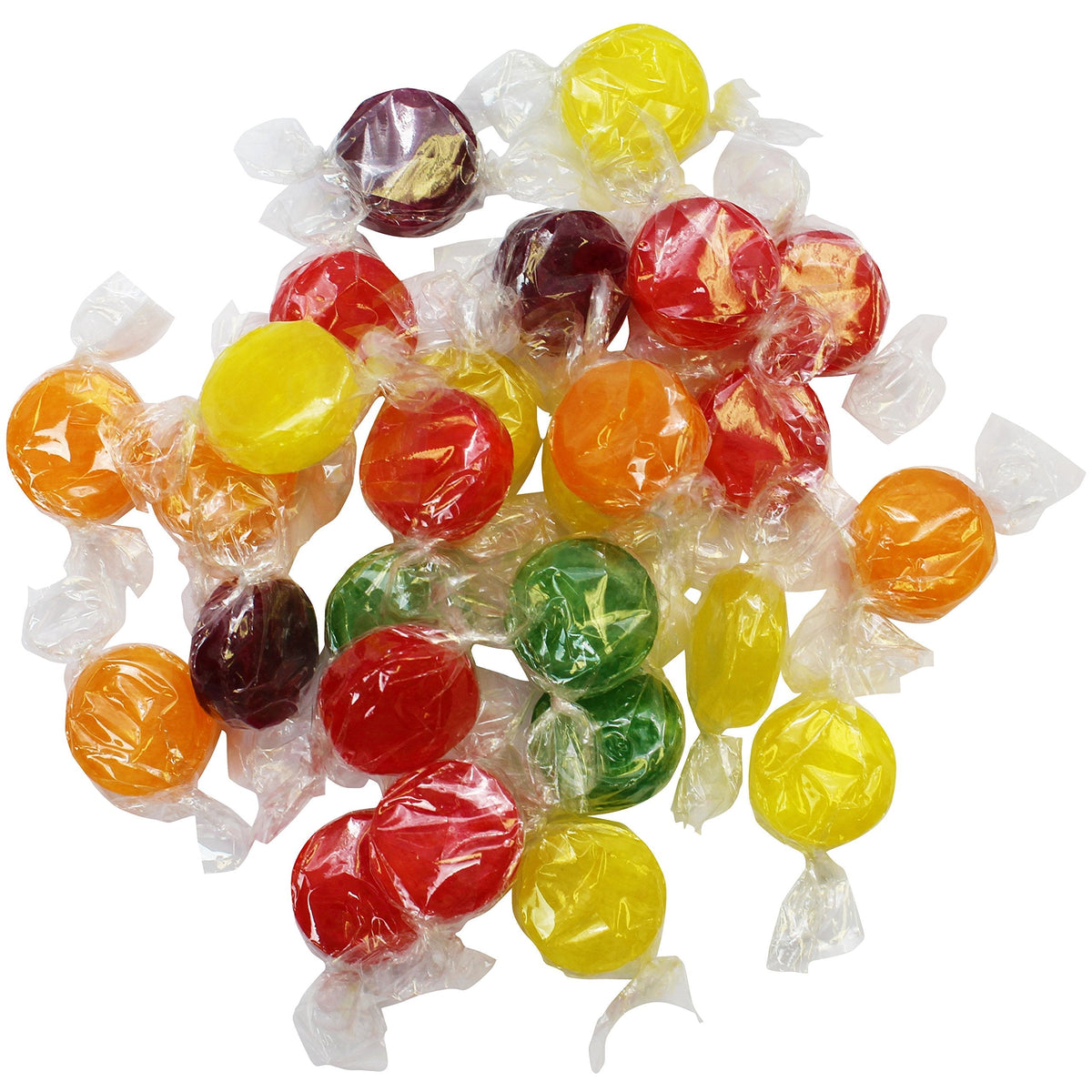 A Great Surprise Assorted Fruit Discs - 4 Pound Bulk Bag | Fruit Flavored Candies, Individually Wrapped