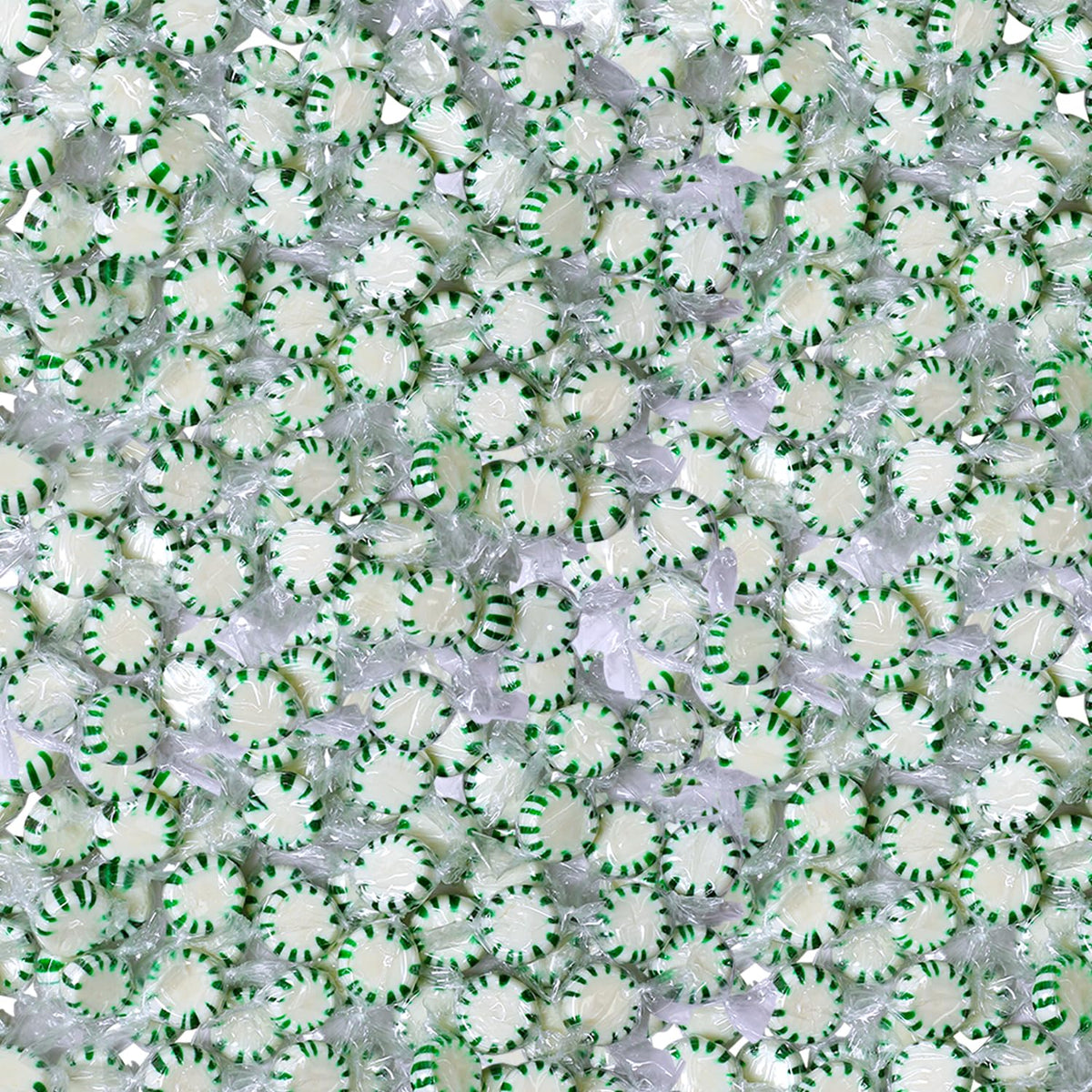 A Great Surprise Spearmint Starlight Mints – 4 lb Bulk, Individually Wrapped Green White Hard Candies