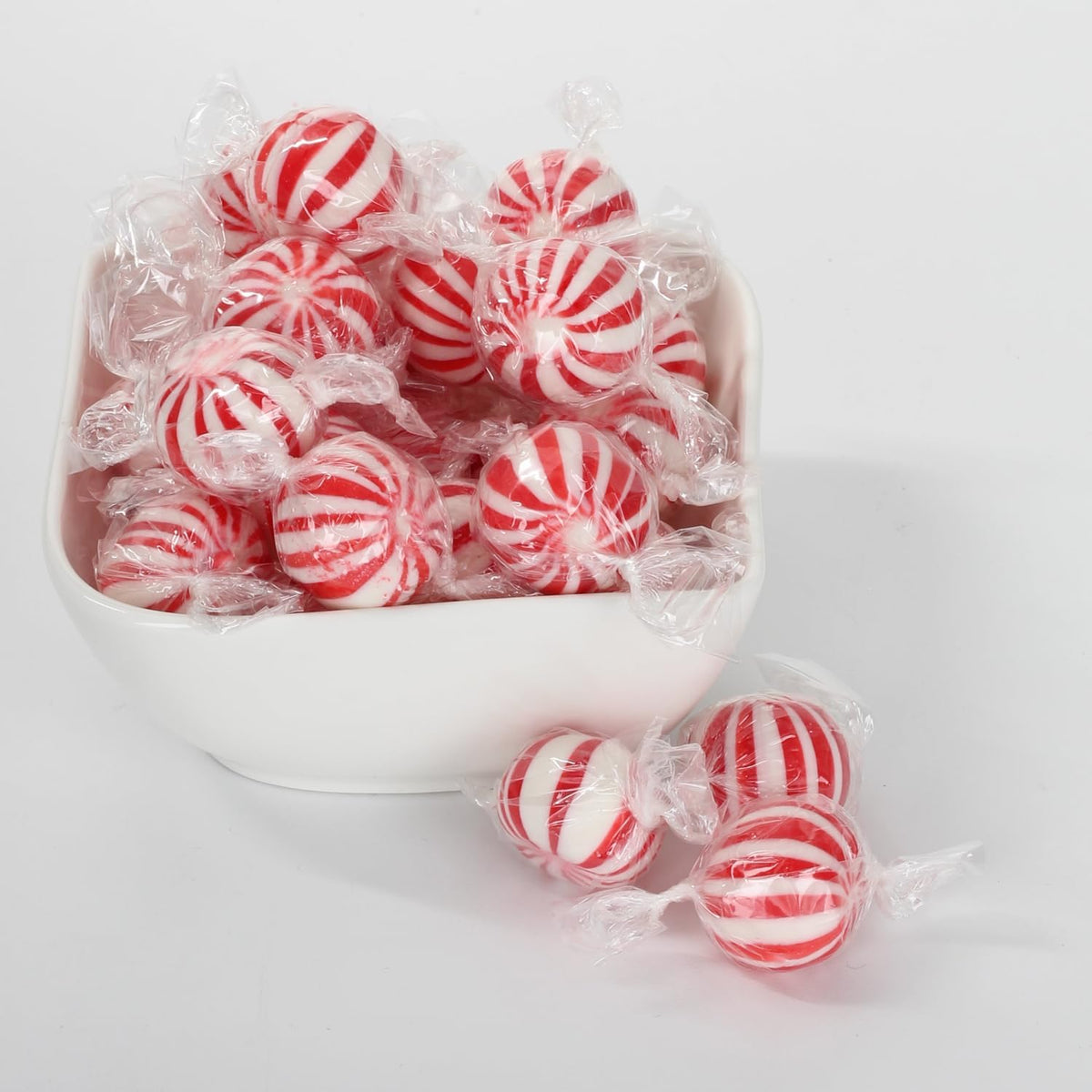 Peppermint Candy Balls – 5 lb Bulk, Red & White Striped Mints | A Great Surprise