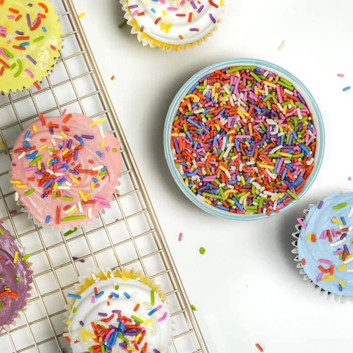 Bulk Natural Rainbow Sprinkles – 10 lb Wholesale | Kosher, Non-GMO, Dye-Free Jimmies | A Great Surprise