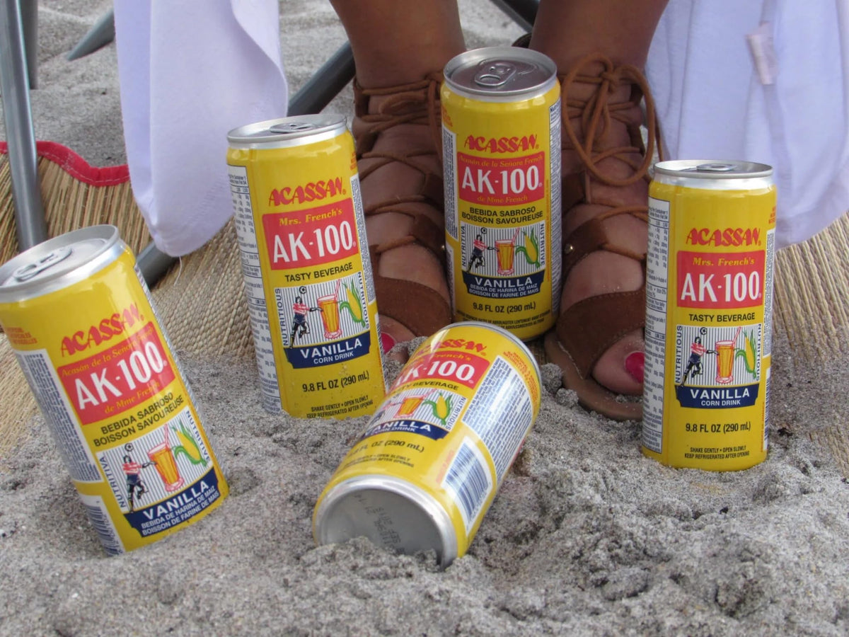 Acassan Mrs. French AK-100 Vanilla Corn Drink – 9.8 fl oz x12