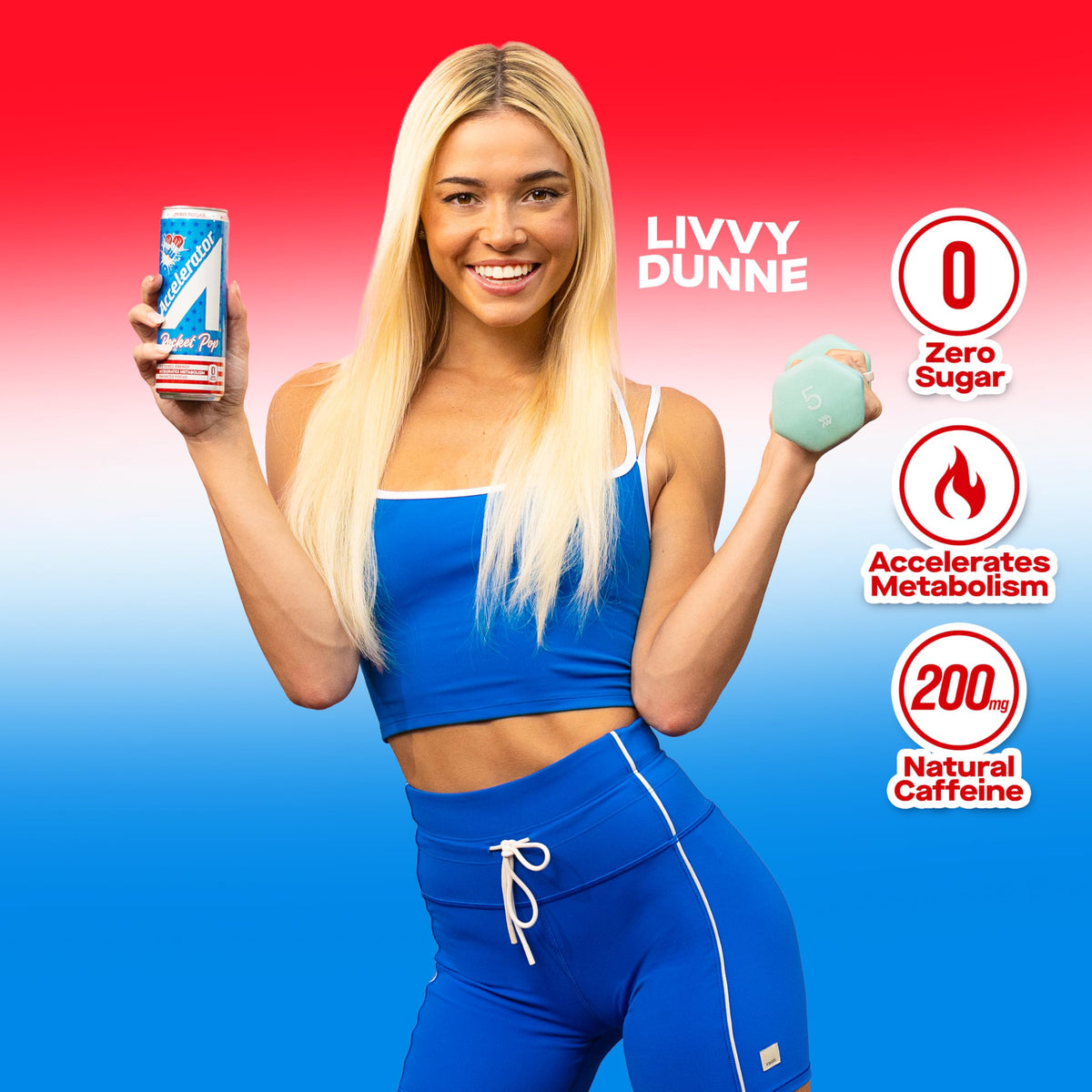 Accelerator Energy Drink – Rocket Pop 12oz Can (12 Pack) | Zero Sugar, 200mg Natural Caffeine