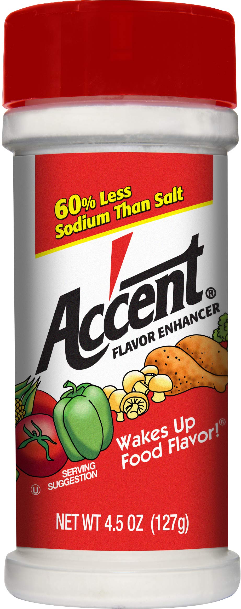 Ac'cent All Natural Flavor Enhancer – 4.5 oz Bottle (Pack of 6) | Umami, Gluten-Free & Kosher