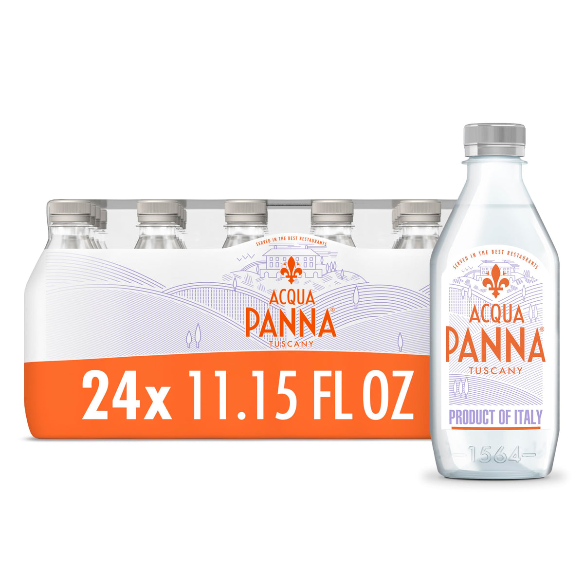 Acqua Panna Natural Spring Water — 24 Count (11.15 fl oz bottles) | Fine Dining Hydration