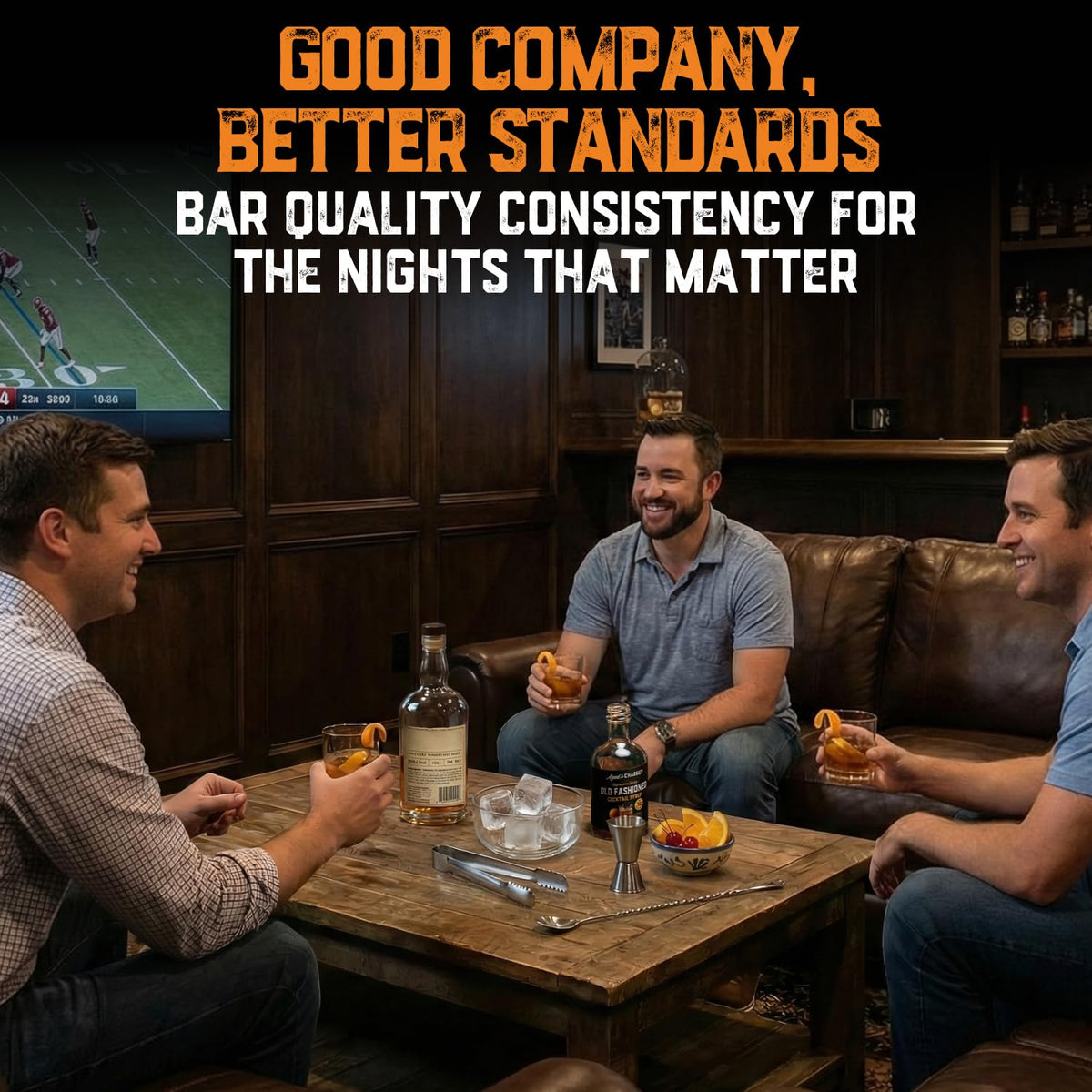 Aged & Charred Old Fashioned Mix Syrup – 32 Cocktails, Handcrafted Bitters & Citrus