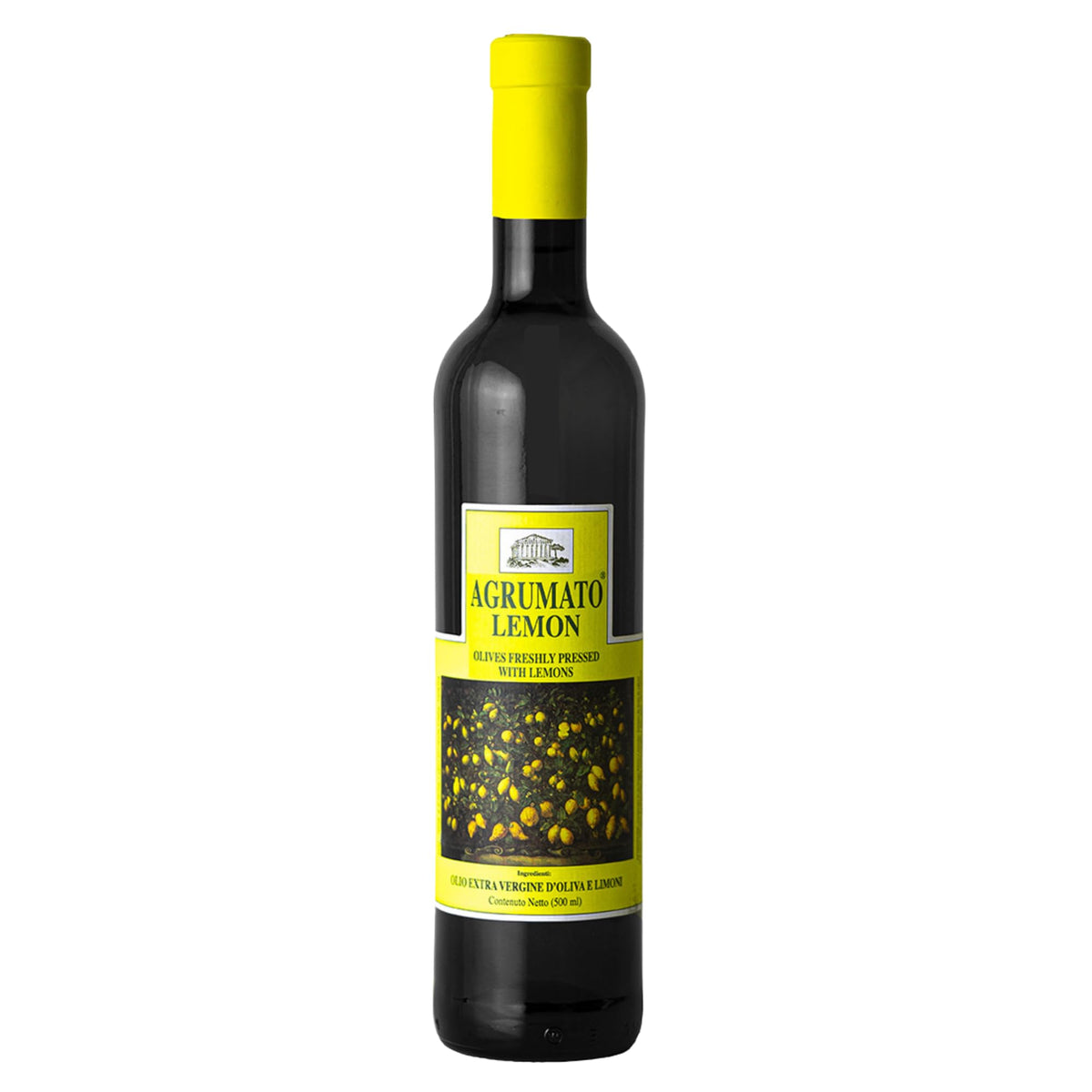Agrumato Lemon Olive Oil - Cold Pressed Italian Extra Virgin with Fresh Citrus Peel, 16.9 Fl Oz