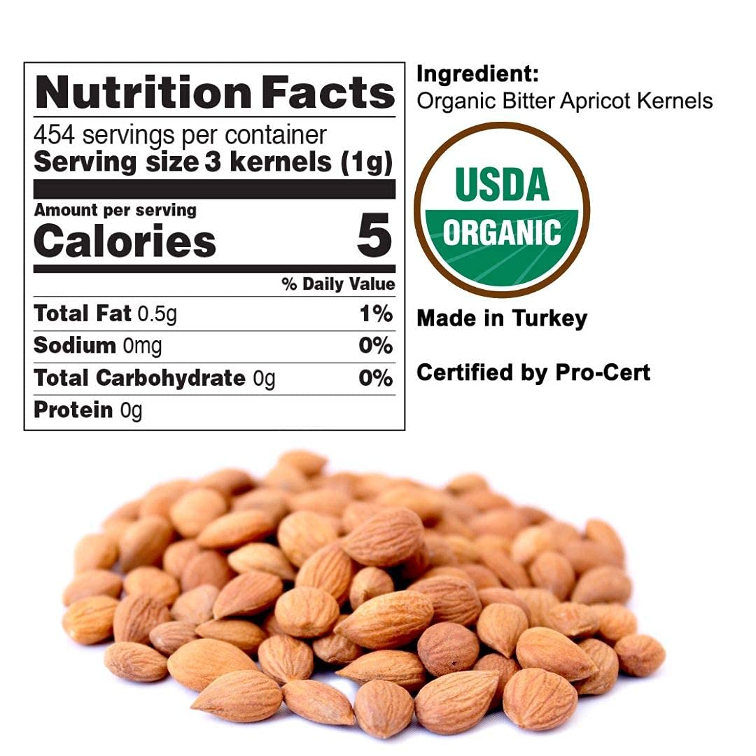 aimnaturals Bitter Apricot Kernels Organic Raw (1lb) – USDA Organic Certified, Product of Turkey