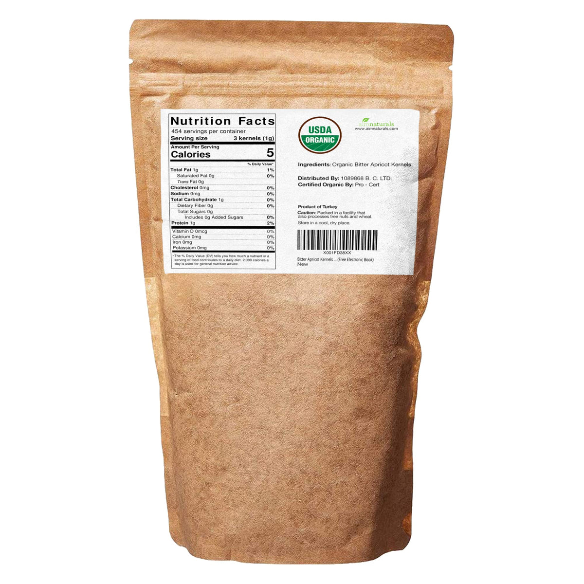 aimnaturals Bitter Apricot Kernels Organic Raw (1lb) – USDA Organic Certified, Product of Turkey