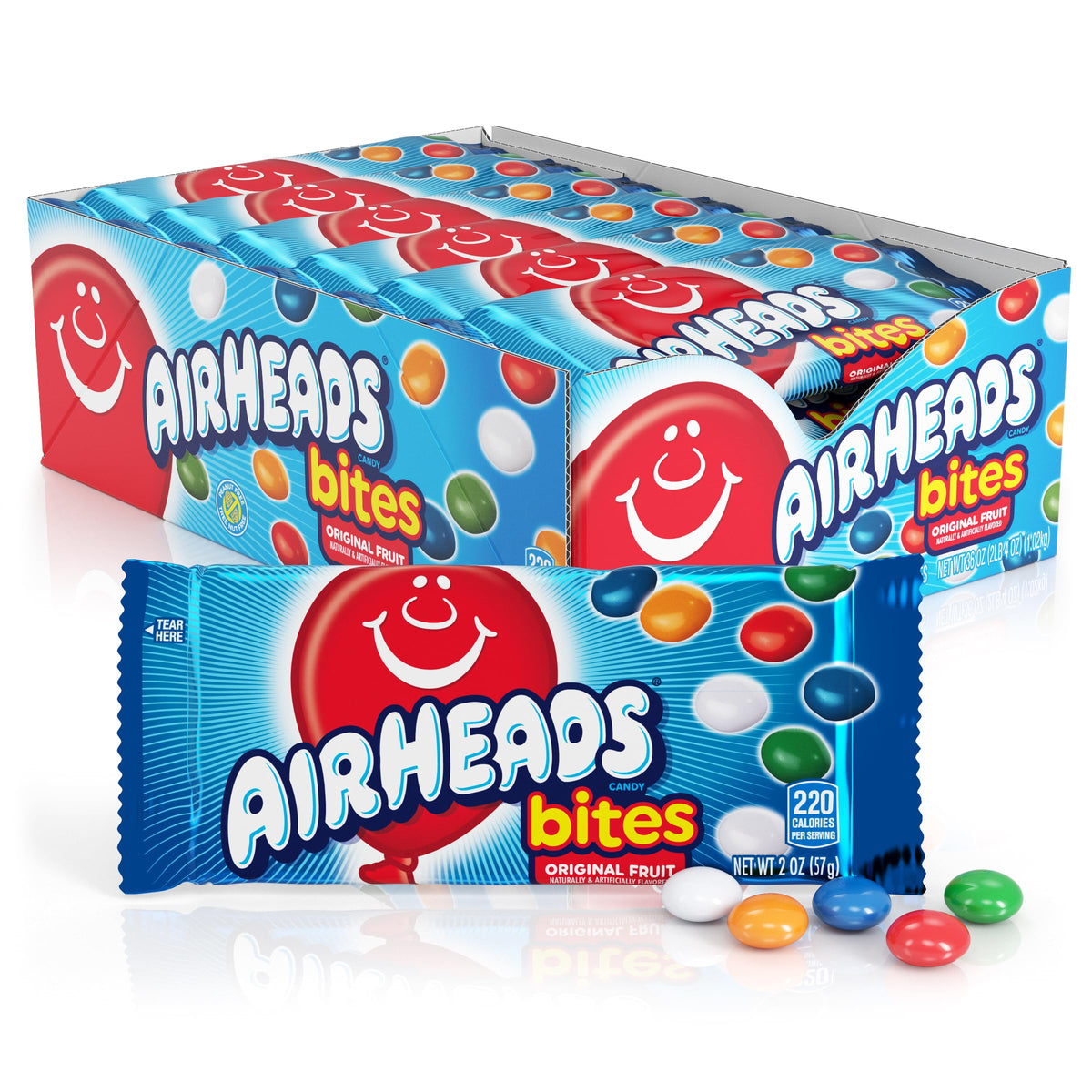 Airheads Candy Bites – 18-Pack, Individually Wrapped Chewy Candy, Assorted Fruit Flavors