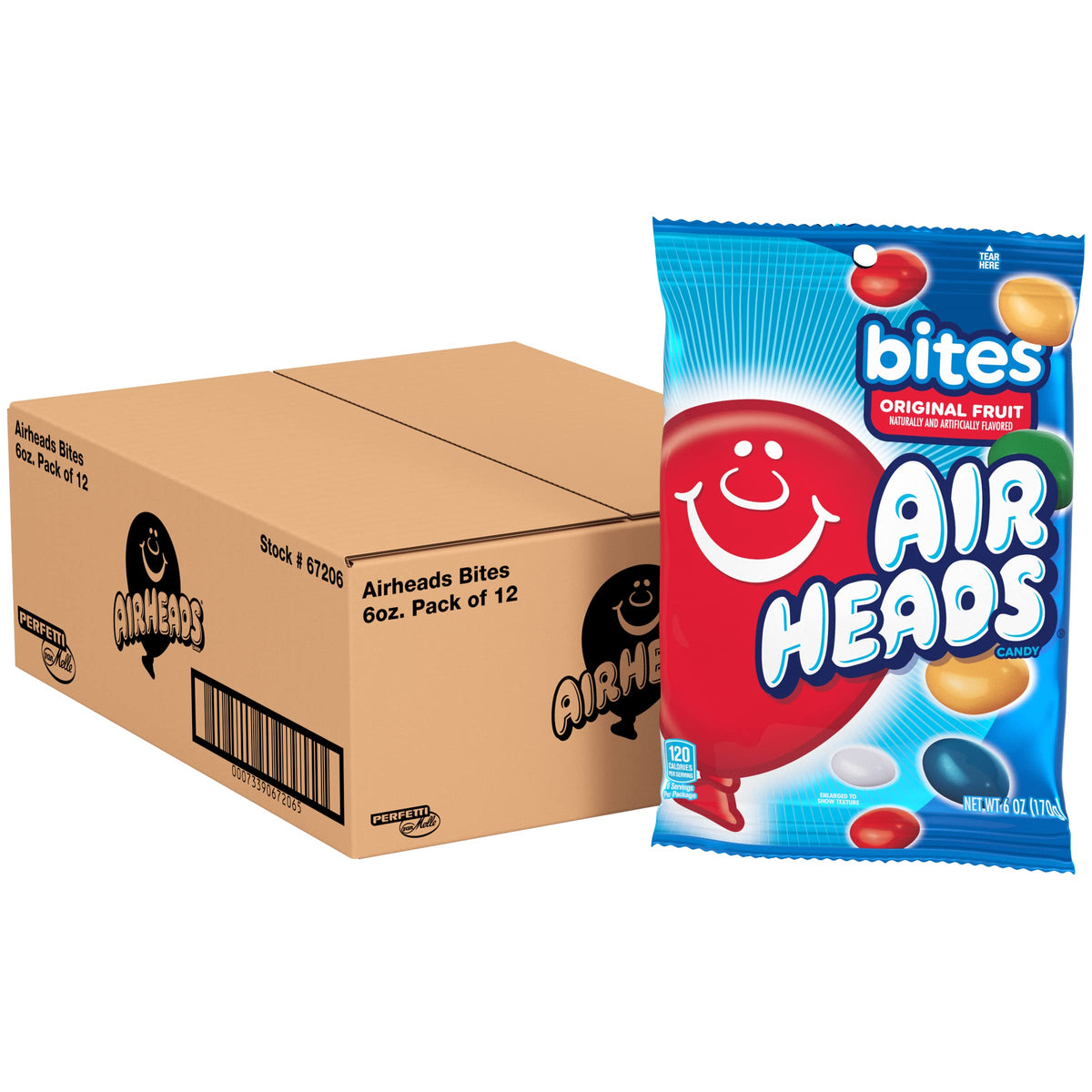 Airheads Candy Bites – 12-Pack Chewy Fruit Candy, Individually Wrapped