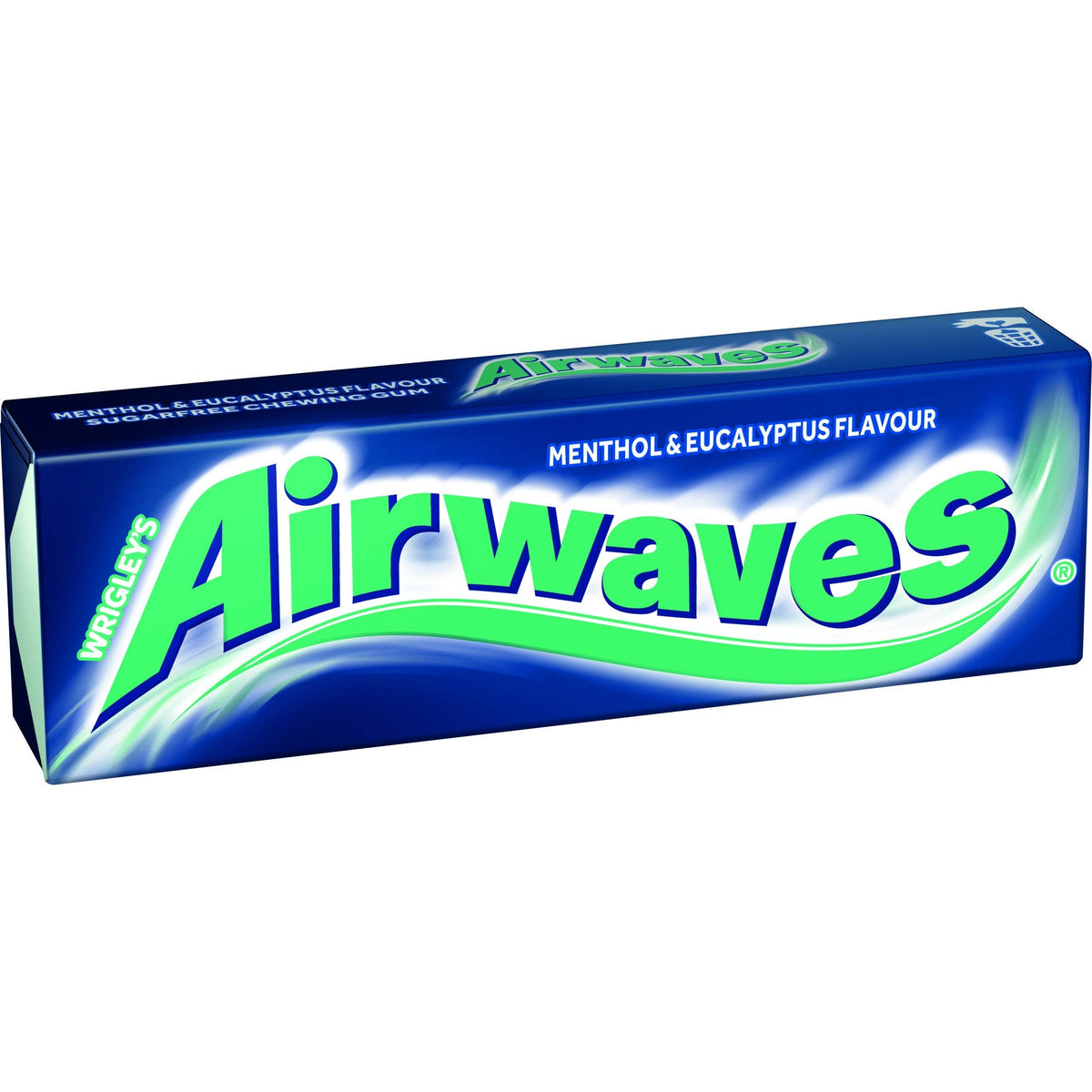 AirWaves Menthol & Eucalyptus Sugarfree Gum – 10 Sticks per Pack, Box of 30