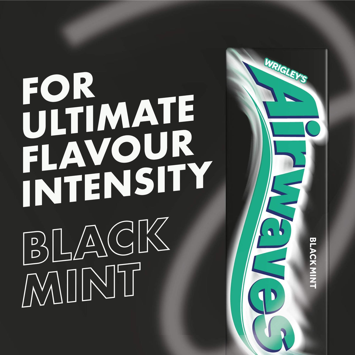AirWaves Wrigley Black Mint Menthol Sugar Free Gum — 10 Pellets per Pack, Pack of 30