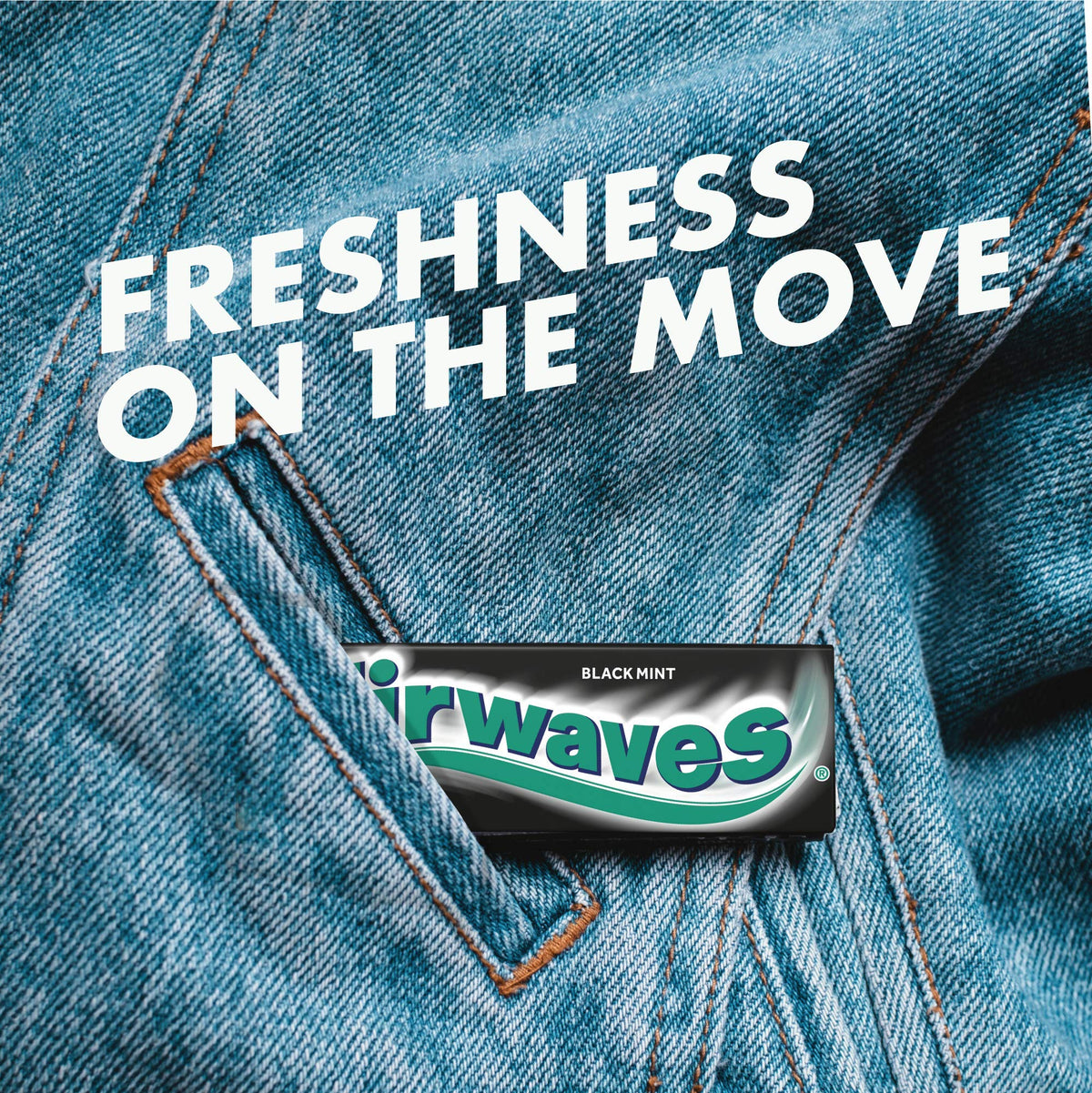AirWaves Wrigley Black Mint Menthol Sugar Free Gum — 10 Pellets per Pack, Pack of 30