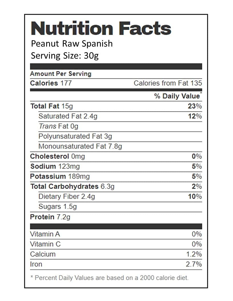 Aiva Raw Spanish Peanuts (10 lb Bulk) – Whole Unsalted Nuts for Snacking, Cooking & Baking | Product of USA