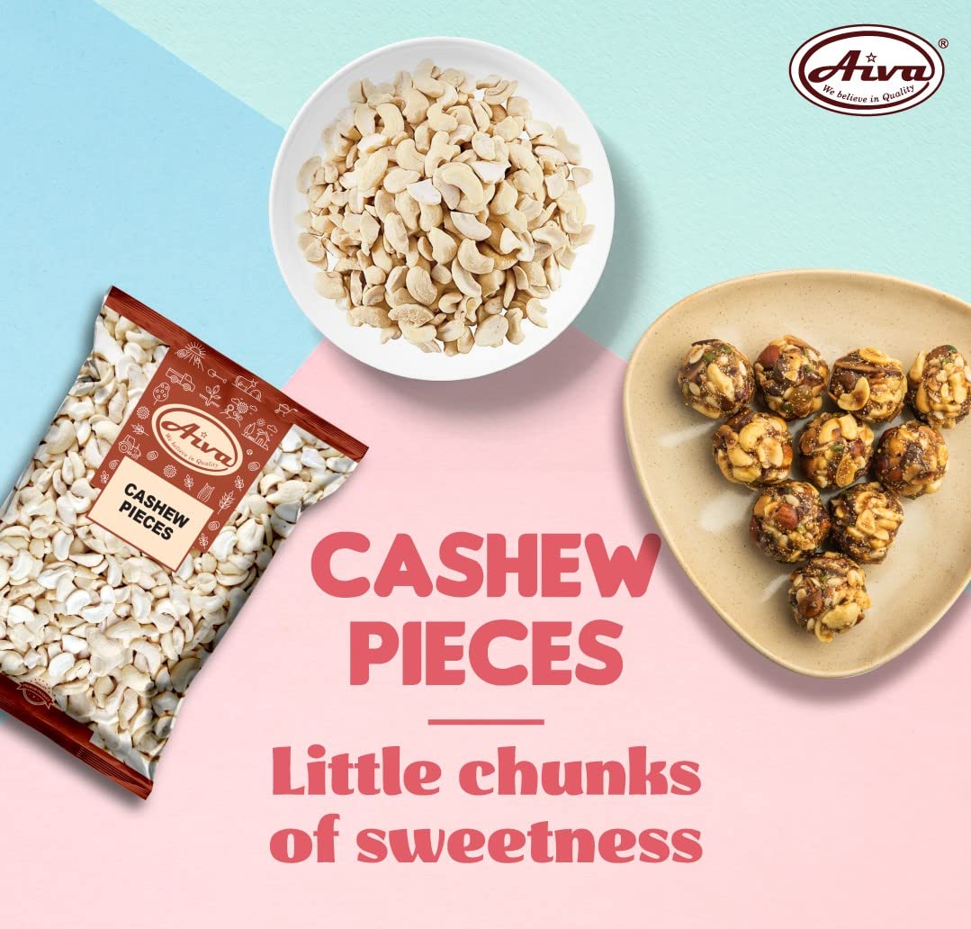 AIVA Cashew Pieces Raw – Premium 5 lb Bulk, Unroasted & Unsalted