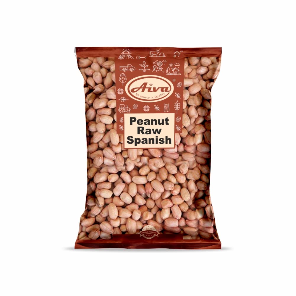 Aiva Raw Spanish Peanuts (10 lb Bulk) – Whole Unsalted Nuts for Snacking, Cooking & Baking | Product of USA