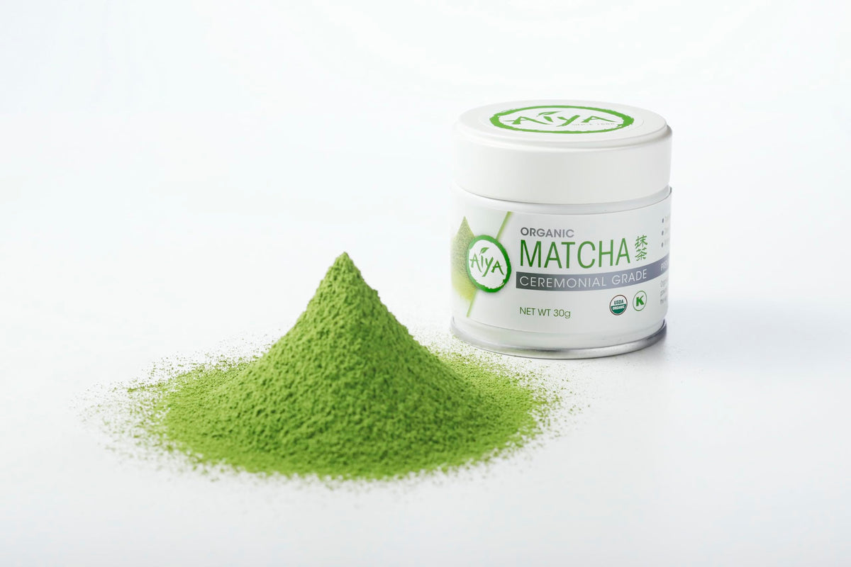 AIYA SINCE 1888 Organic Ceremonial Matcha Powder – Premium Jade-Green 30g Tin
