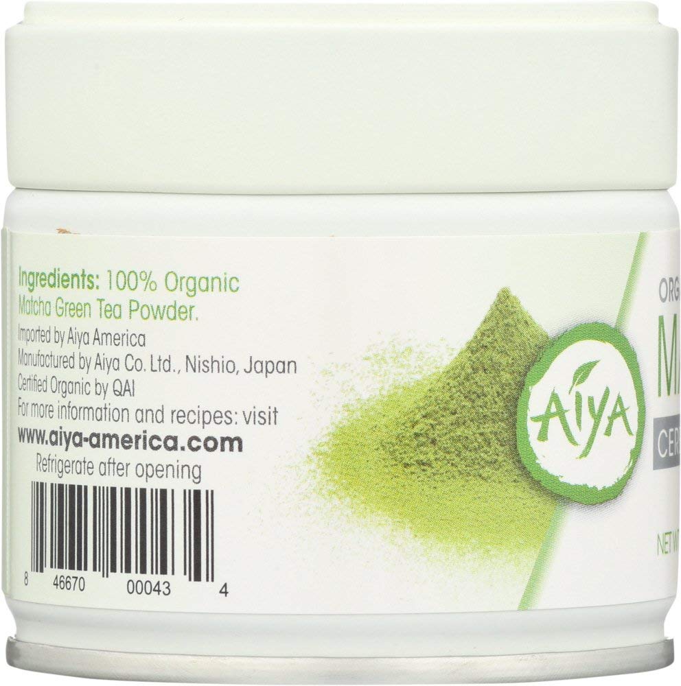 AIYA SINCE 1888 Organic Ceremonial Matcha Powder – Premium Jade-Green 30g Tin