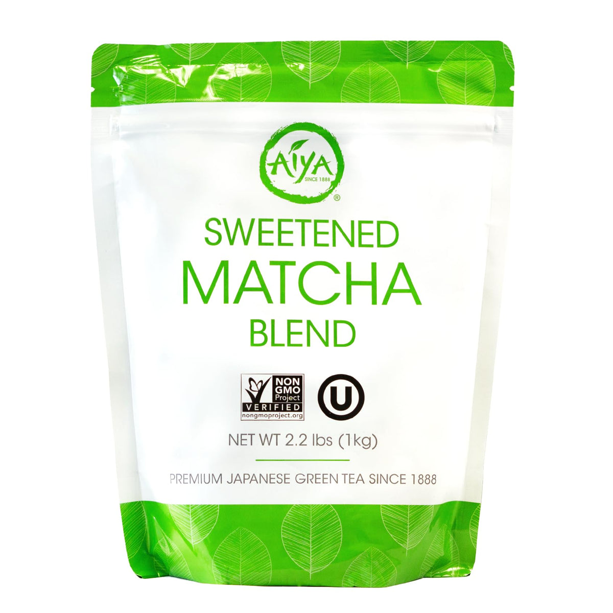 AIYA Sweetened Matcha Blend Powder 1kg – Antioxidant-Rich Japanese Green Tea for Lattes, Smoothies & More