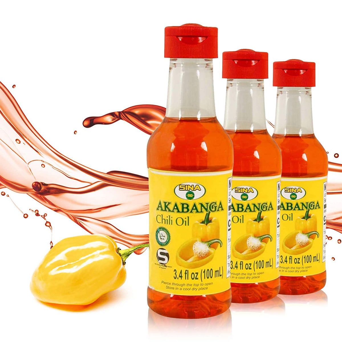 3-Pack Akabanga Extra Hot Chilli Sauce – 100 ml Each | Versatile Condiment & Cooking Oil
