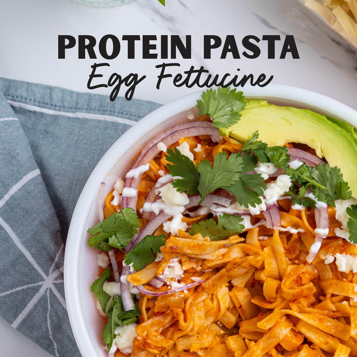 AL DENTE Protein Pasta Egg & Roasted Garlic Fettuccine – 30g Protein, 3.5 oz Serving, Lower Carb, Cage-Free Eggs & Semolina (Pack of 2, 10 oz Bags)