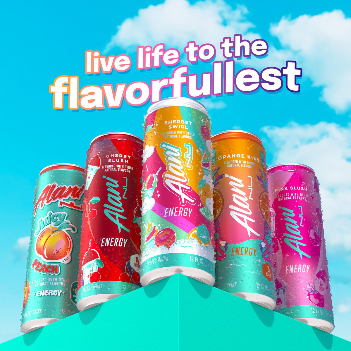 Alani Nu Sherbet Swirl Sugar Free Energy Drink – 12 Pack, 200mg Caffeine, 10 Calories