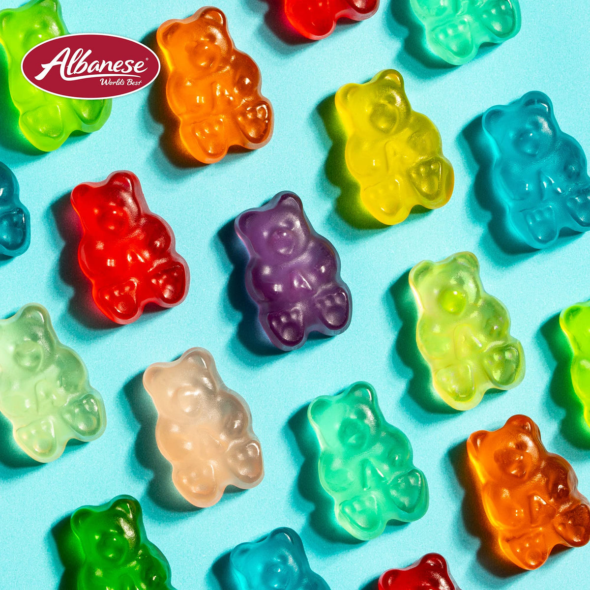 Albanese Blue Raspberry Gummi Bears 5 lb Bulk Bag | World’s Best Gummies