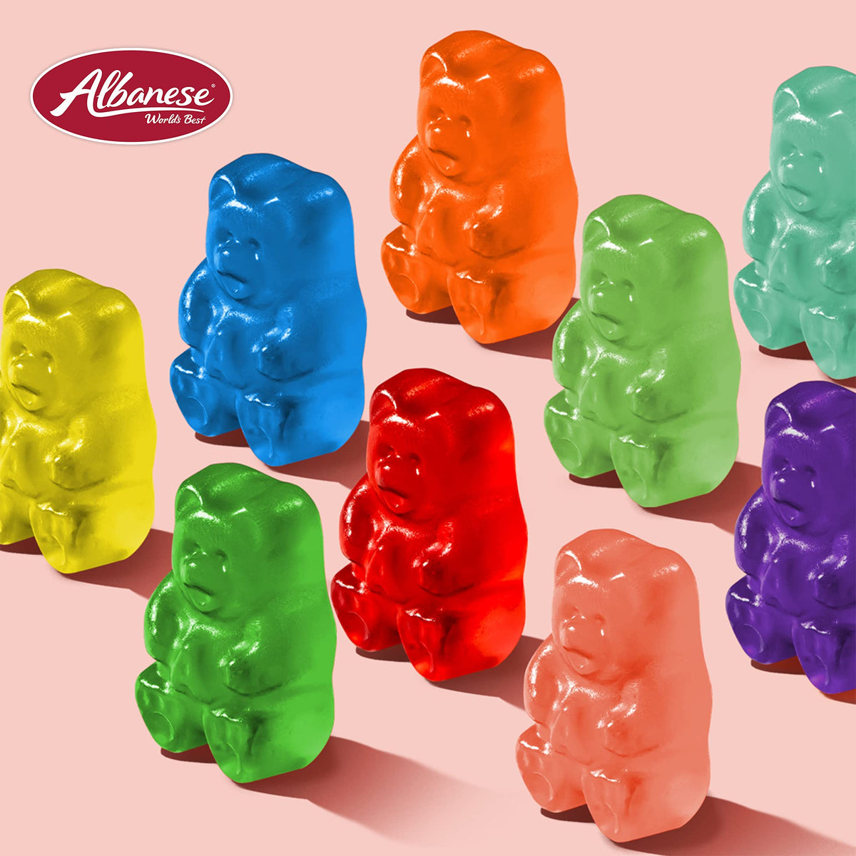 Albanese Blue Raspberry Gummi Bears 5 lb Bulk Bag | World’s Best Gummies
