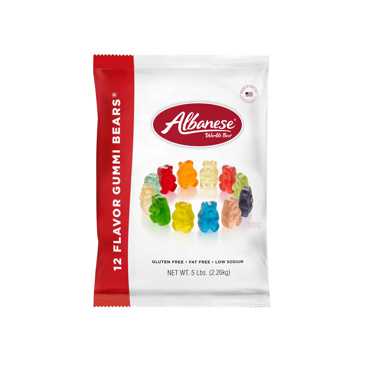 Albanese Candy — 12 Flavor Gummi Bears, 5 lb Bag — World's Best Flavors