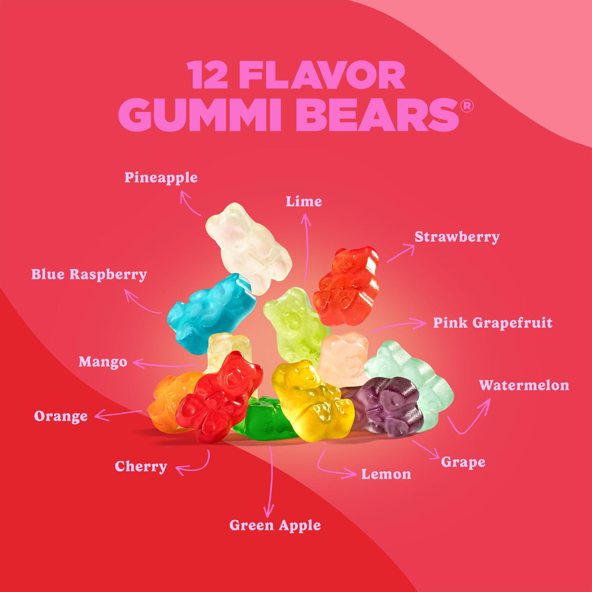 Albanese Candy — 12 Flavor Gummi Bears, 5 lb Bag — World's Best Flavors