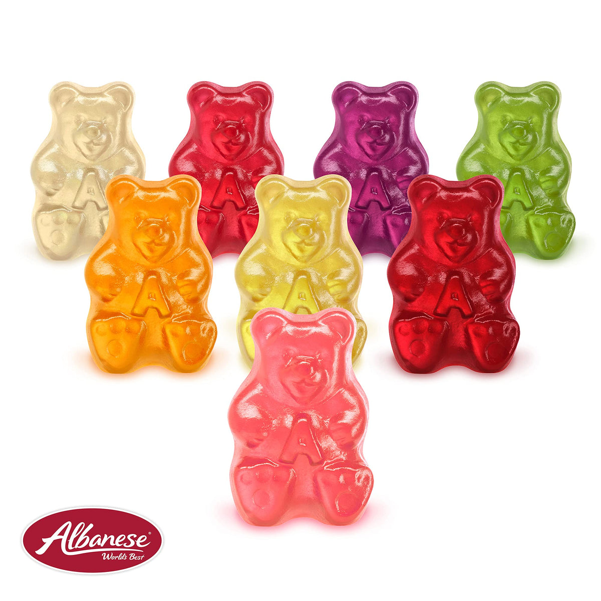 Albanese World's Best True to Fruit Exotic Gummies – 7.75oz Bag, Pack of 6, Individually Wrapped