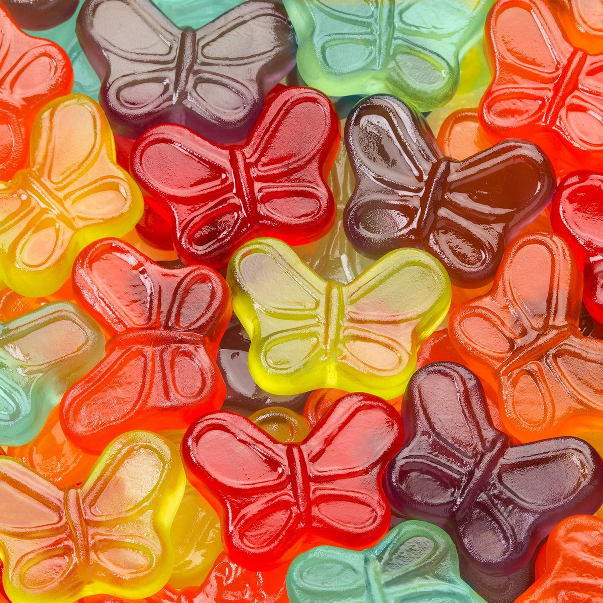 Albanese Mini Gummi Butterflies – 5 lb Bulk Bag | Fruity, Soft Gummies