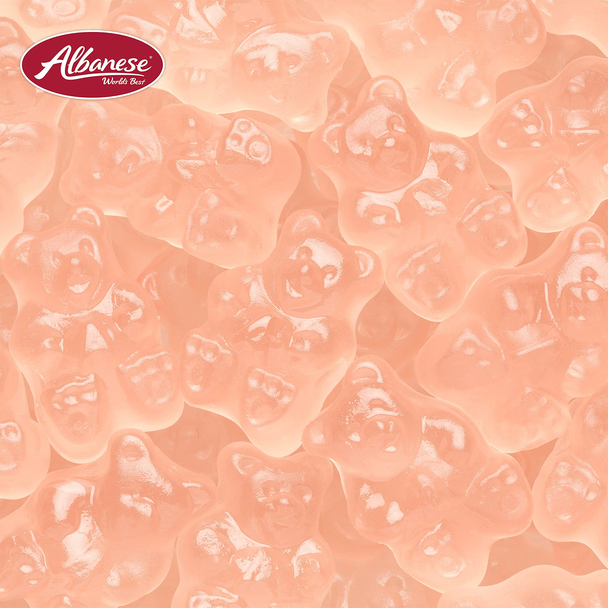 Albanese Pink Grapefruit Gummi Bears – 5 lb Bulk Bag | World's Best Gummies