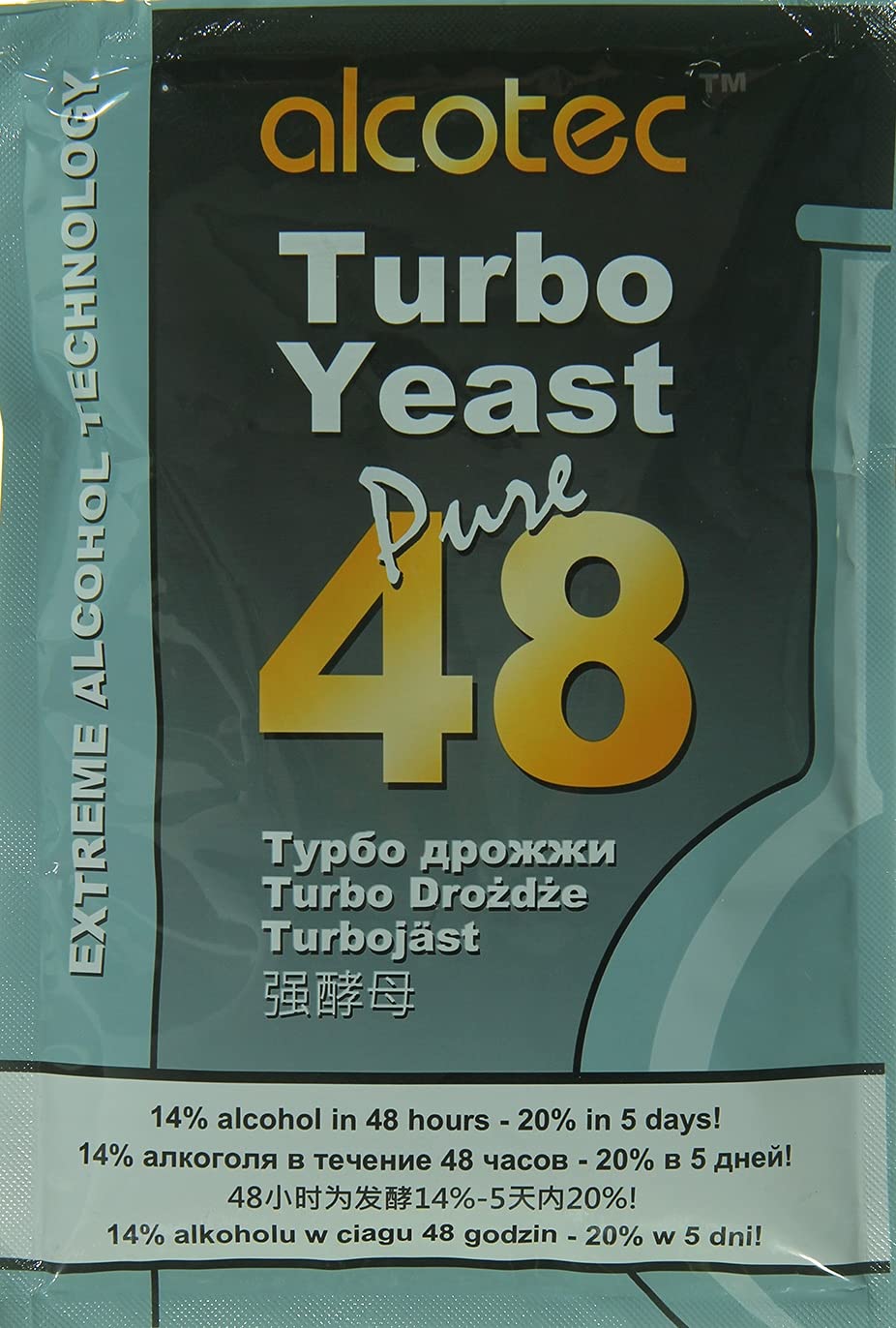 Alcotec 48 Hour Turbo Yeast — Fast, High-Performance Dry Yeast for Wine & Brew (Pack of 10)