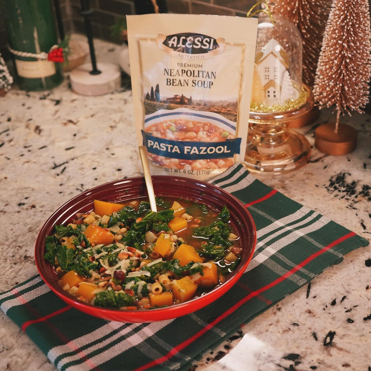 Alessi Autentico Premium Soups – Neapolitan Bean, 6oz Pack of 6