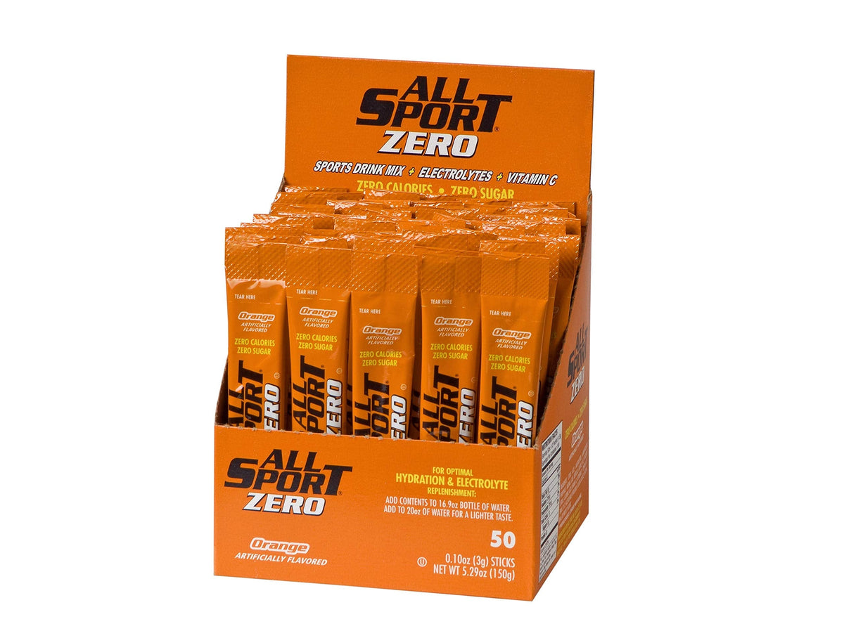 All Sport Powder Hydration Sticks – Zero Calorie Electrolyte Drink Mix, Orange, 50 Count