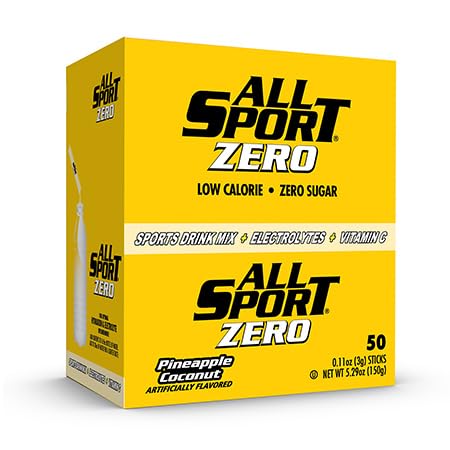 All Sport Powder Hydration Stick – Zero Calorie Electrolyte Drink Mix, Sugar Free, 50 CT, Strawberry Banana